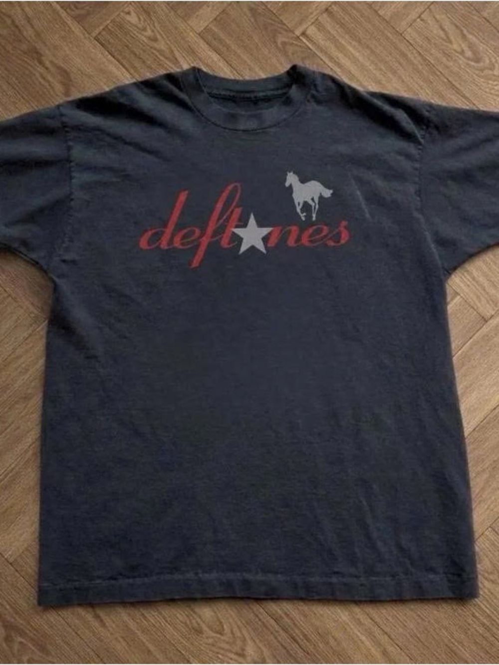 Logo Short Sleeve T-Shirt - Black with Red & Gray Print